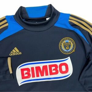Philadelphia Union Jacket Mens Large Blue Warmup MLS Soccer Team Player Issue